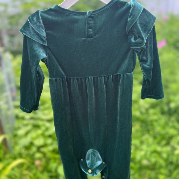 One piece velvet suit *small hole near neckline! - Picture 5 of 8